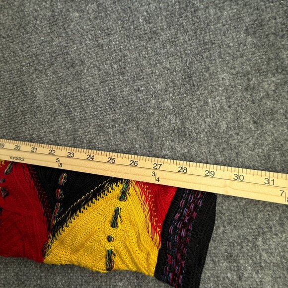 COOGI Australia Women Turtleneck Sweater Intricate Knit Abstract Colorful Medium - Picture 15 of 16